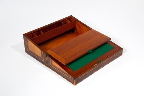fig 7. Exceptional 19th Century Geometric Parquetry Writing Slope