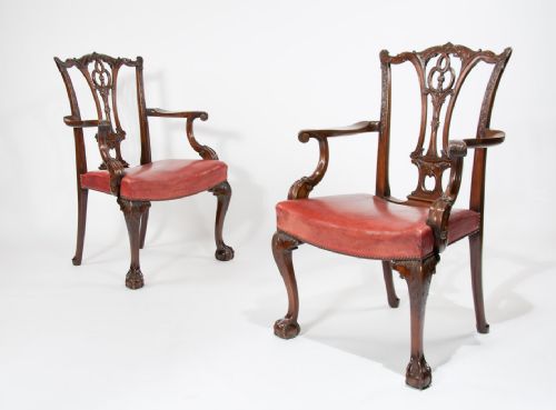 fig 1. Fine Quality Pair of Victorian Desk Chairs