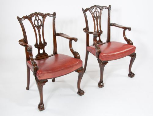 fig 2. Fine Quality Pair of Victorian Desk Chairs