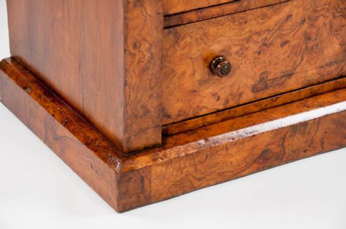 fig 5. Exceptional Antique Burr Walnut Wellington Chest