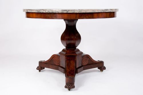 fig 3. Antique French flame mahogany Gueridon Table