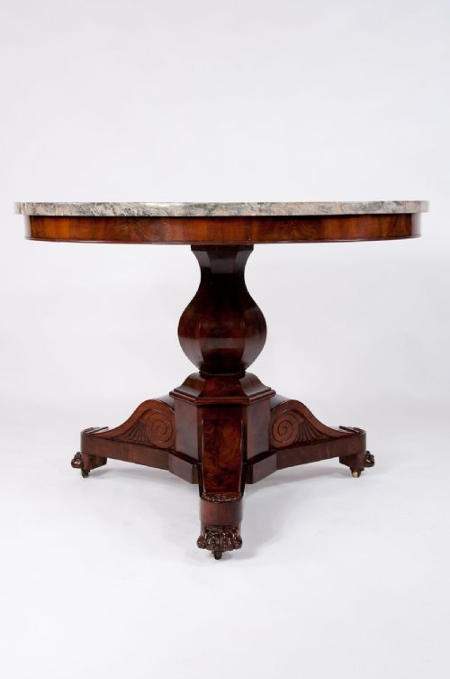 fig 4. Antique French flame mahogany Gueridon Table