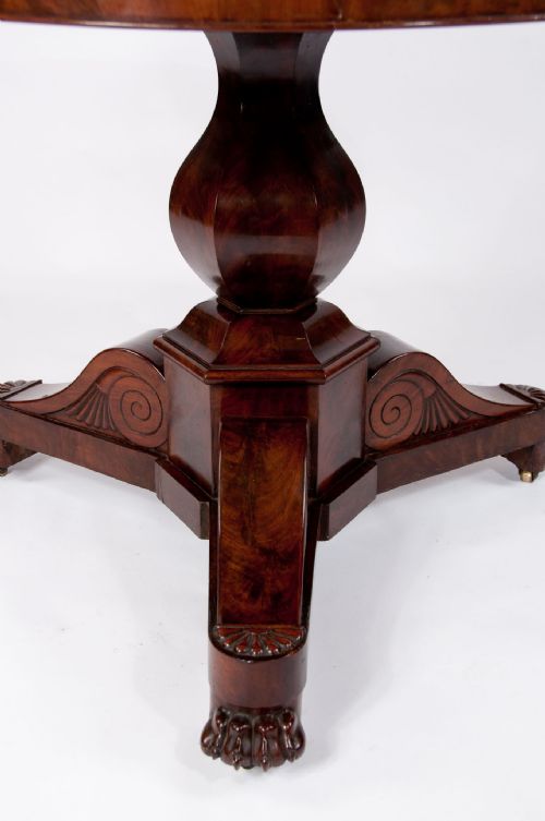 fig 5. Antique French flame mahogany Gueridon Table