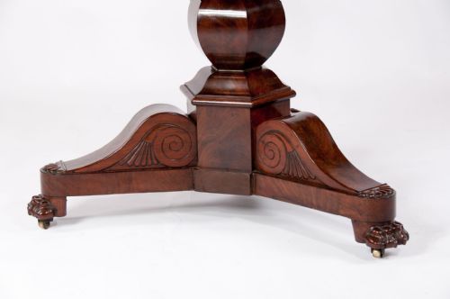fig 9. Antique French flame mahogany Gueridon Table