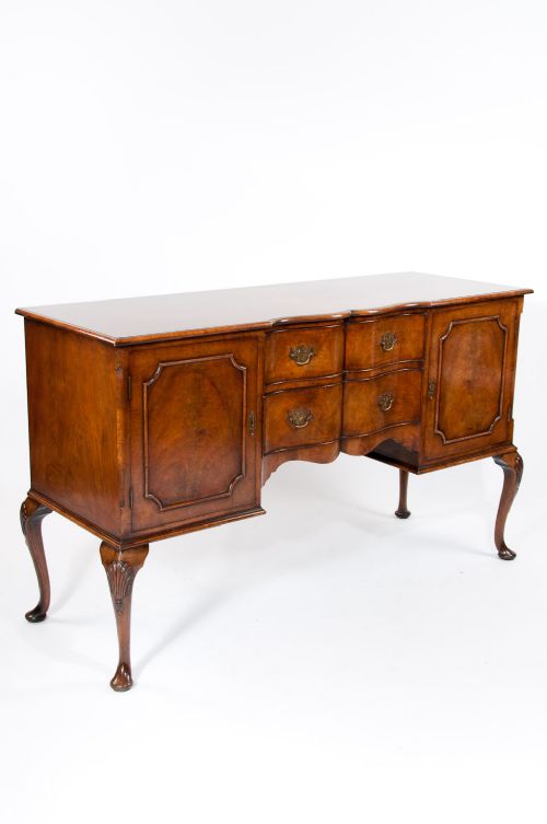 Antique Walnut Serpentine Fronted Sideboard