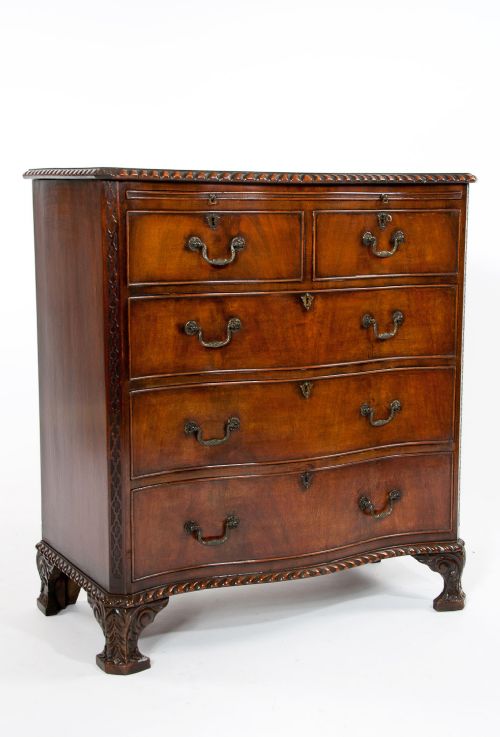 Quality Antique Serpentine Chest of Drawers