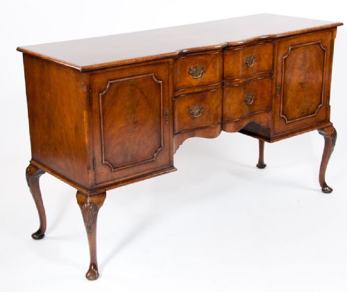 fig 1. Antique Walnut Serpentine Fronted Sideboard