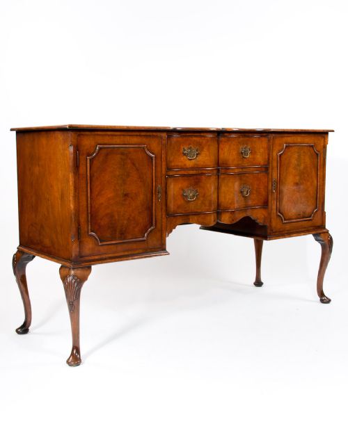 fig 2. Antique Walnut Serpentine Fronted Sideboard