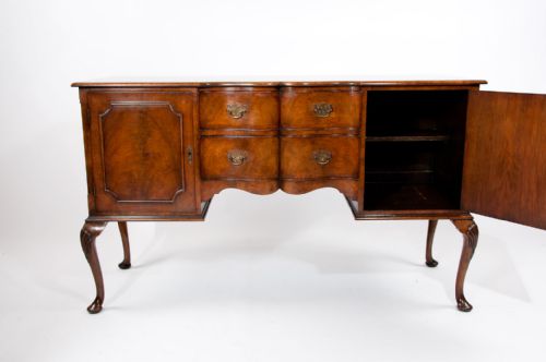 fig 7. Antique Walnut Serpentine Fronted Sideboard