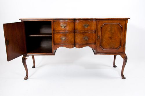fig 8. Antique Walnut Serpentine Fronted Sideboard