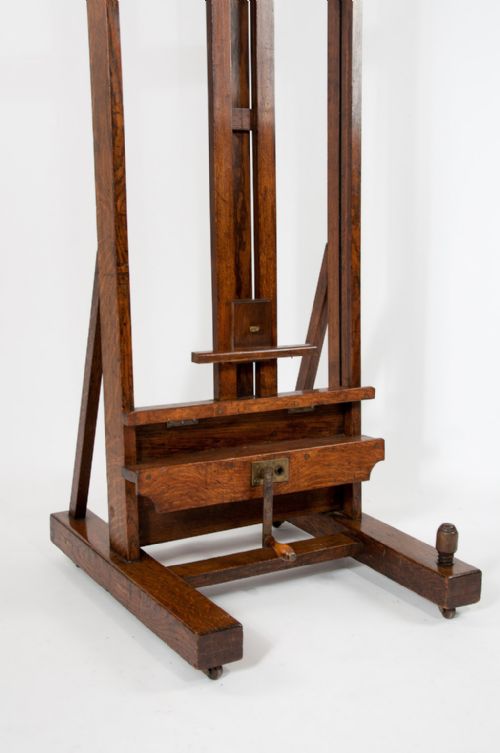 fig 3. Large Victorian Oak Easel Winsor and Newton