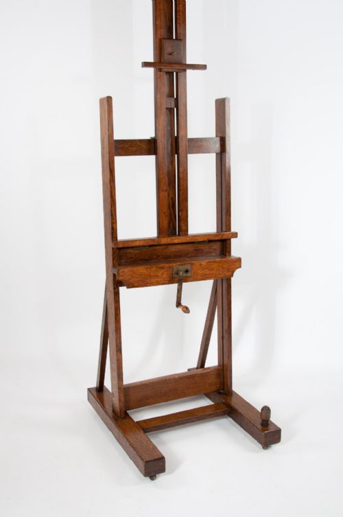 fig 4. Large Victorian Oak Easel Winsor and Newton