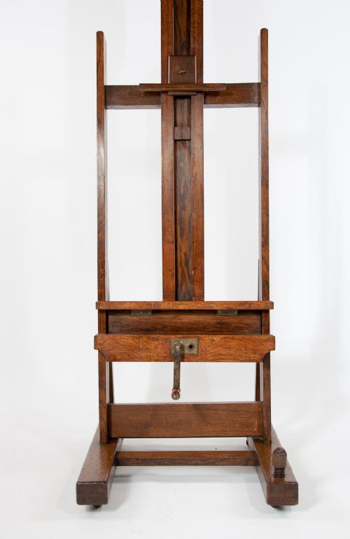 fig 5. Large Victorian Oak Easel Winsor and Newton