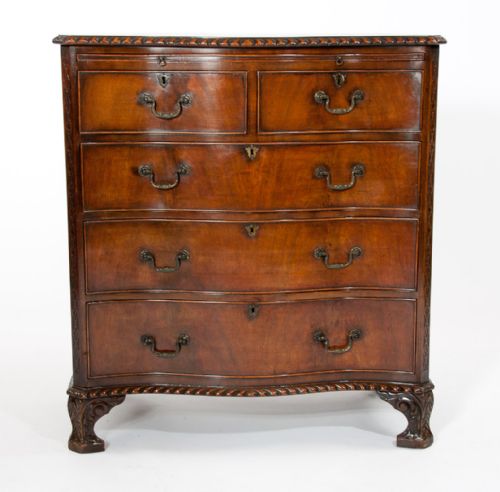 fig 8. Quality Antique Serpentine Chest of Drawers