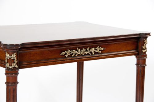 fig 3. Quality Antique French Parquetry Topped Table