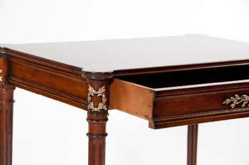 fig 4. Quality Antique French Parquetry Topped Table