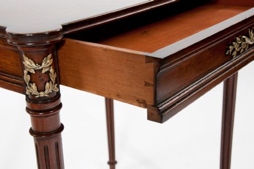 fig 6. Quality Antique French Parquetry Topped Table