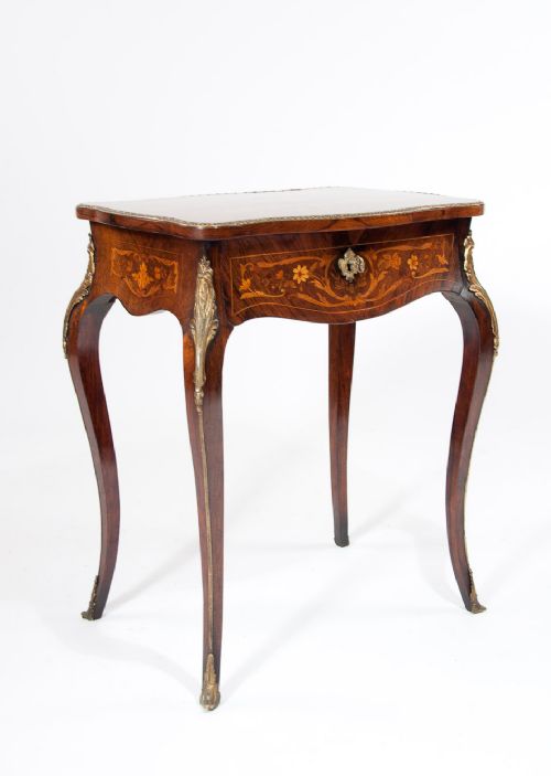 fig 1. Exceptional French 19th Century Marquetry Dressing Table