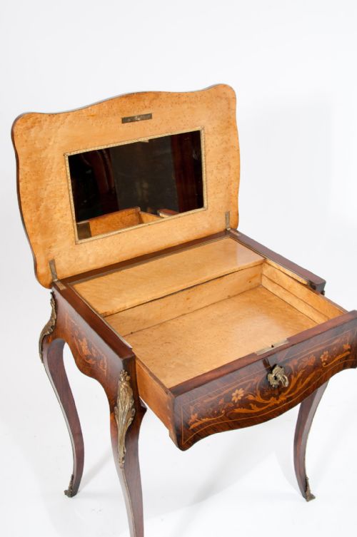 fig 6. Exceptional French 19th Century Marquetry Dressing Table