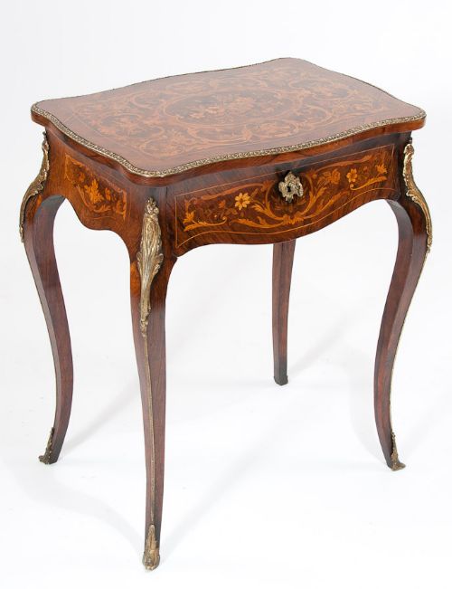 Exceptional French 19th Century Marquetry Dressing Table