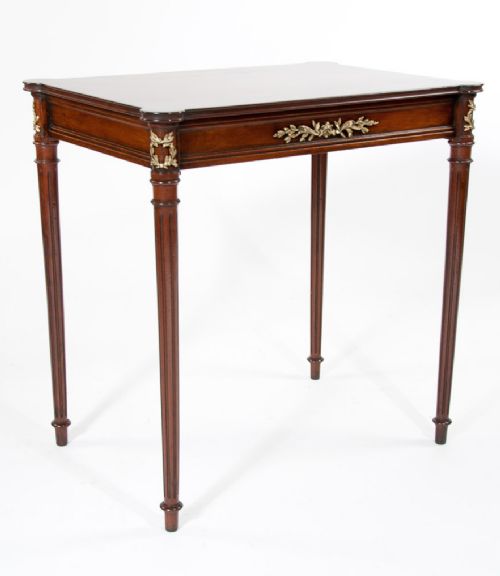 Quality Antique French Parquetry Topped Table