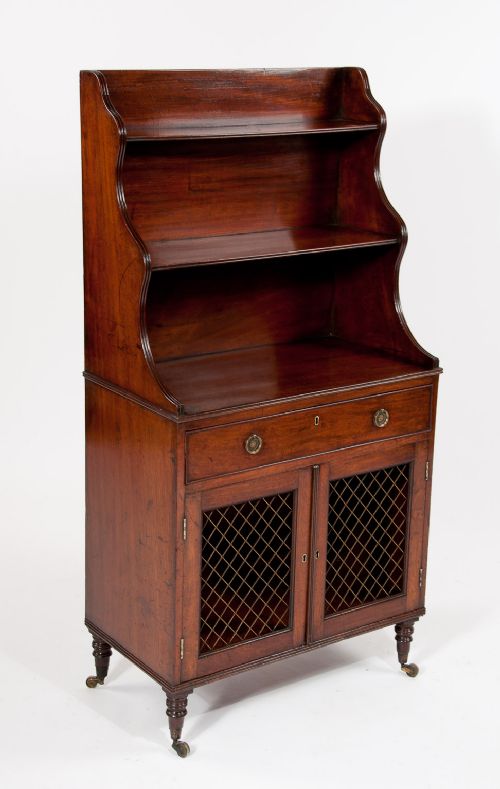 fig 1. A Wonderful Sheraton Waterfall Bookcase With Provenance