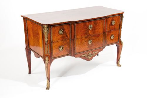 fig 1. Fine Quality 19th Century Flame Mahogany Commode
