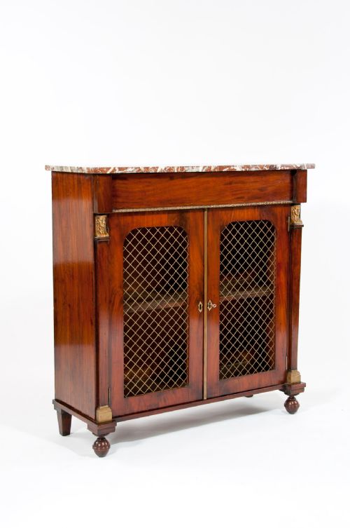 fig 2. Superb Regency Mahogany Marble Topped Chiffonier