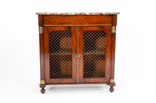 fig 6. Superb Regency Mahogany Marble Topped Chiffonier