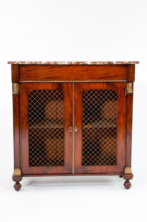 fig 5. Superb Regency Mahogany Marble Topped Chiffonier