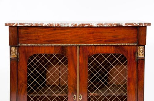 fig 7. Superb Regency Mahogany Marble Topped Chiffonier