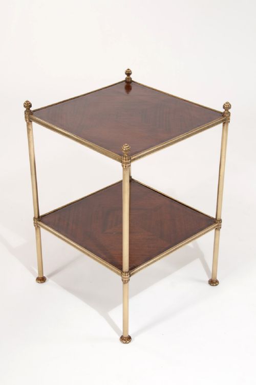 fig 1. Edwardian Two Tier Brass And Kingwood Etagere