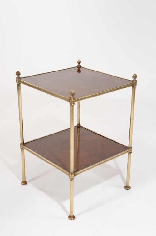 fig 3. Edwardian Two Tier Brass And Kingwood Etagere
