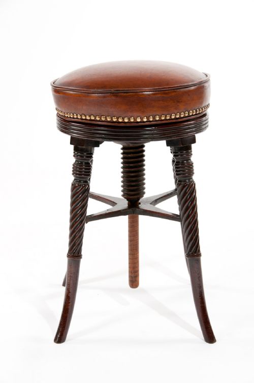 fig 3. A Fine Regency Mahogany Adjustable Piano Stool