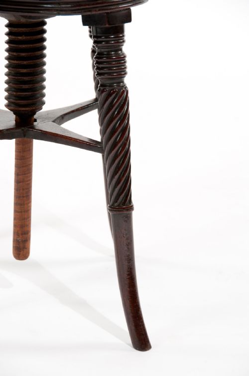 fig 4. A Fine Regency Mahogany Adjustable Piano Stool