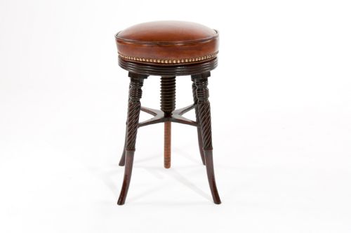 fig 5. A Fine Regency Mahogany Adjustable Piano Stool
