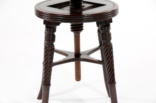 fig 9. A Fine Regency Mahogany Adjustable Piano Stool