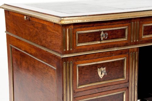 fig 4. Fine Antique French Mahogany and Brass Desk