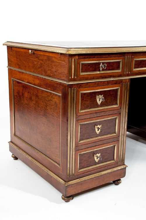 fig 5. Fine Antique French Mahogany and Brass Desk
