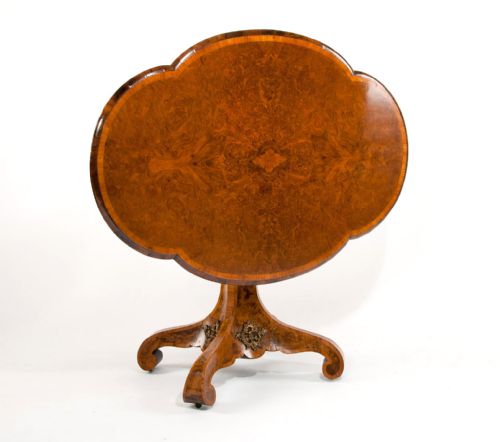 fig 2. 19th Century Burr Walnut Shaped Center Table