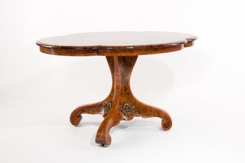 fig 3. 19th Century Burr Walnut Shaped Center Table