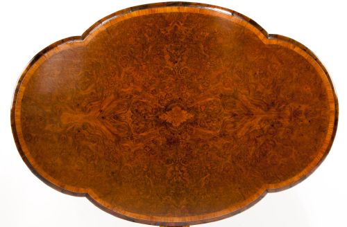fig 9. 19th Century Burr Walnut Shaped Center Table