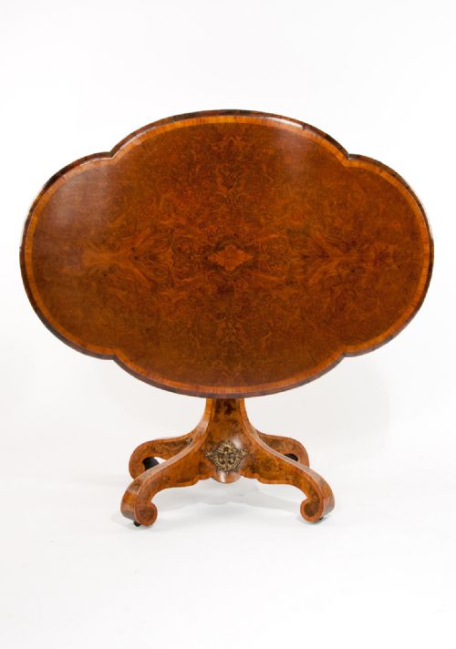 fig 10. 19th Century Burr Walnut Shaped Center Table