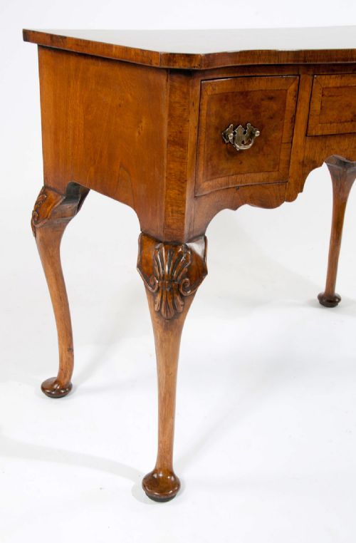 fig 4. Quality Antique Walnut Serpentine Lowboy