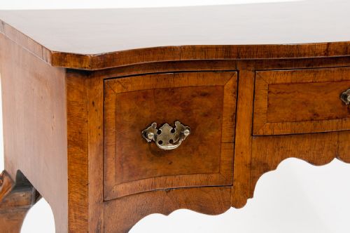fig 6. Quality Antique Walnut Serpentine Lowboy