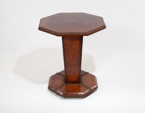 fig 1. Art Deco French Leather Side Table