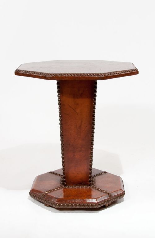 fig 4. Art Deco French Leather Side Table
