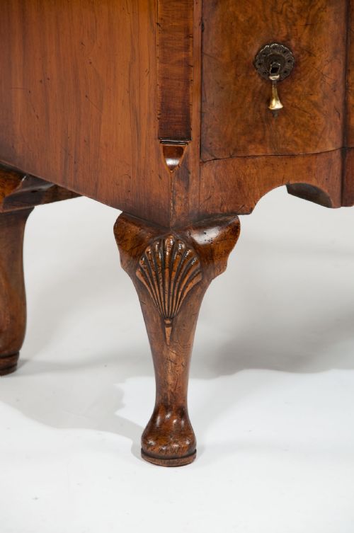 fig 4. Quality Antique Burr Walnut Serpentine Chest