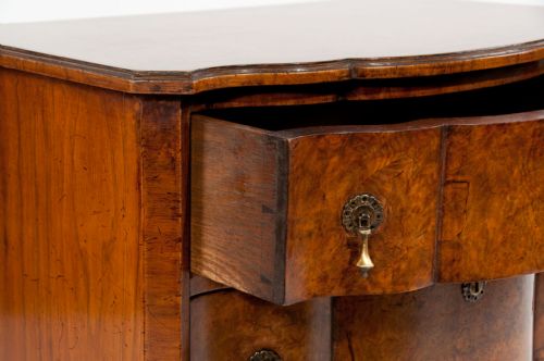 fig 5. Quality Antique Burr Walnut Serpentine Chest