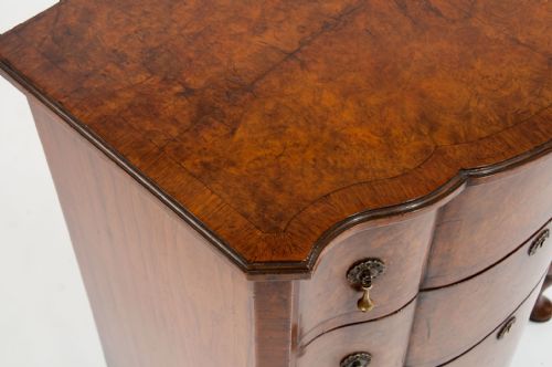 fig 6. Quality Antique Burr Walnut Serpentine Chest